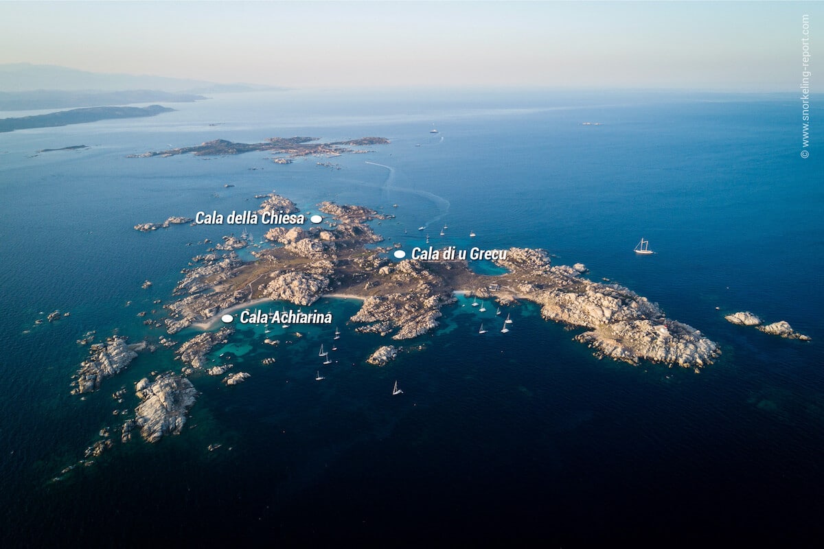 Aerial view of the Lavezzi Islands.