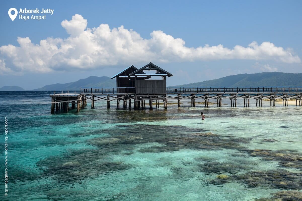 The jetty at Arborek Island, Raja Ampat.