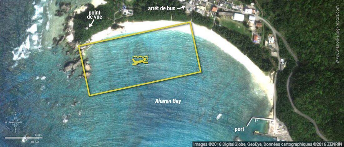 Carte snorkeling à Aharen Beach, Tokashiki Island