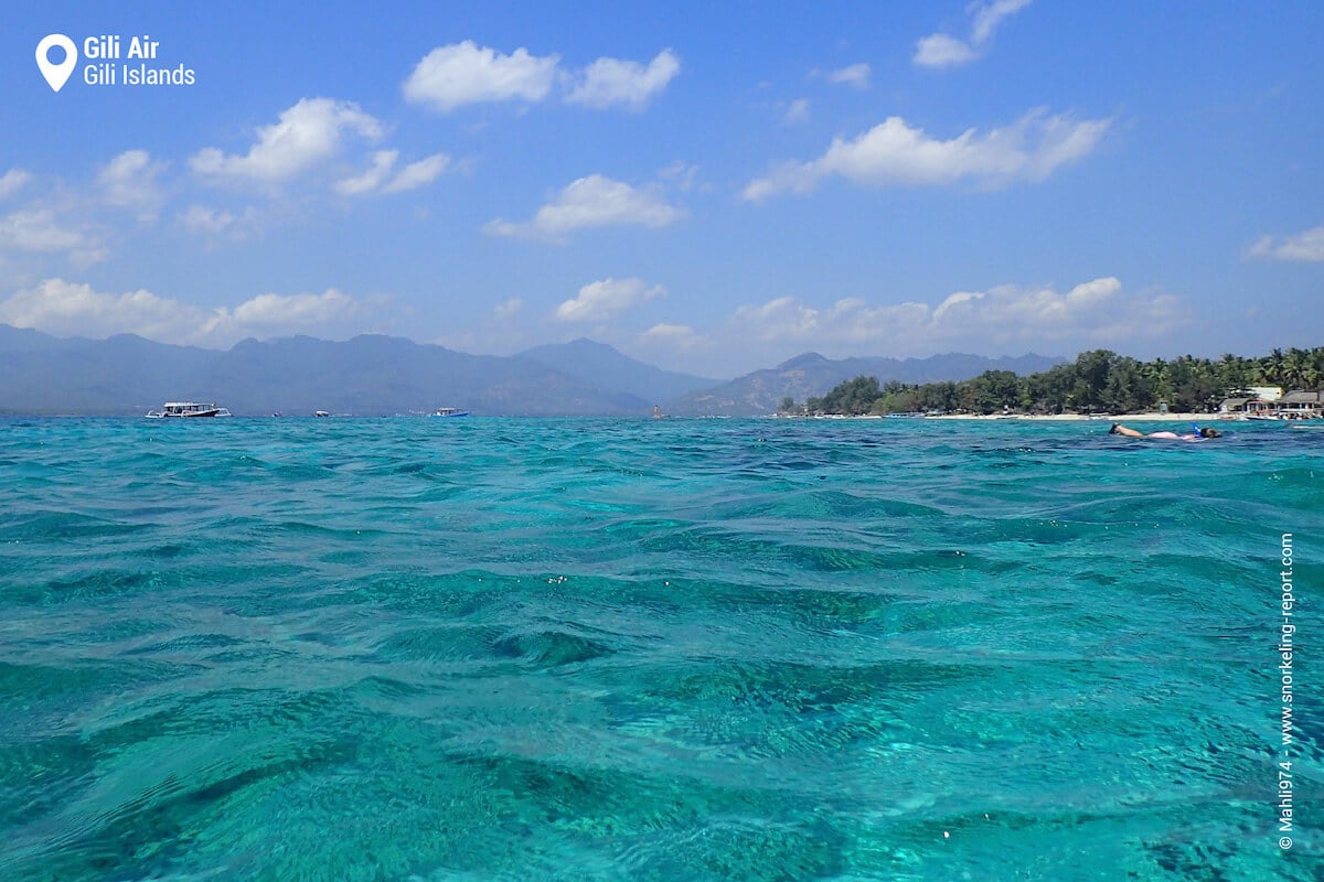 The snorkeling area at Gili Air