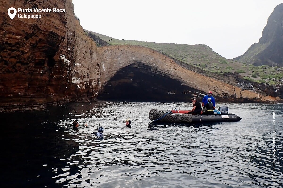 Snorkelers at Punta Vicente Roca