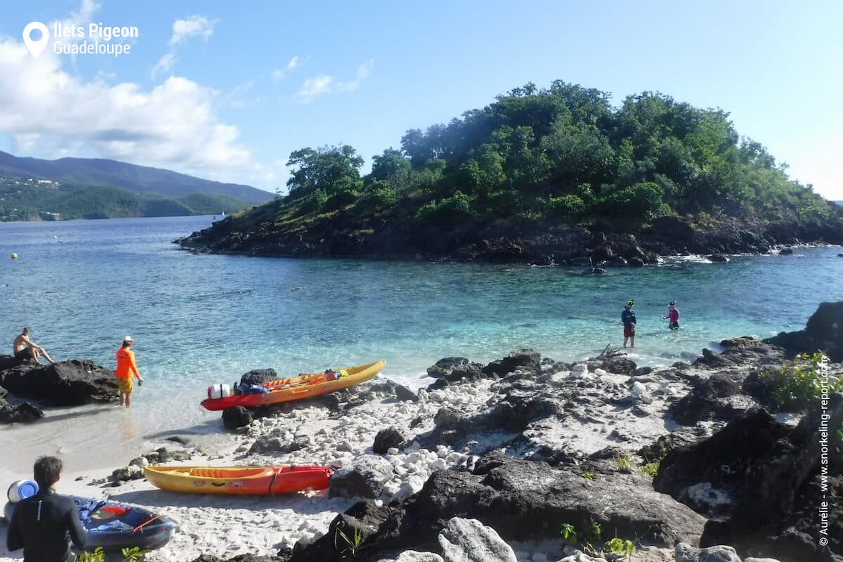 A small beach in the Pigeon Islands.