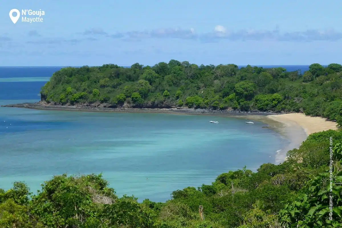 View of N'Gouja Beach, Mayotte