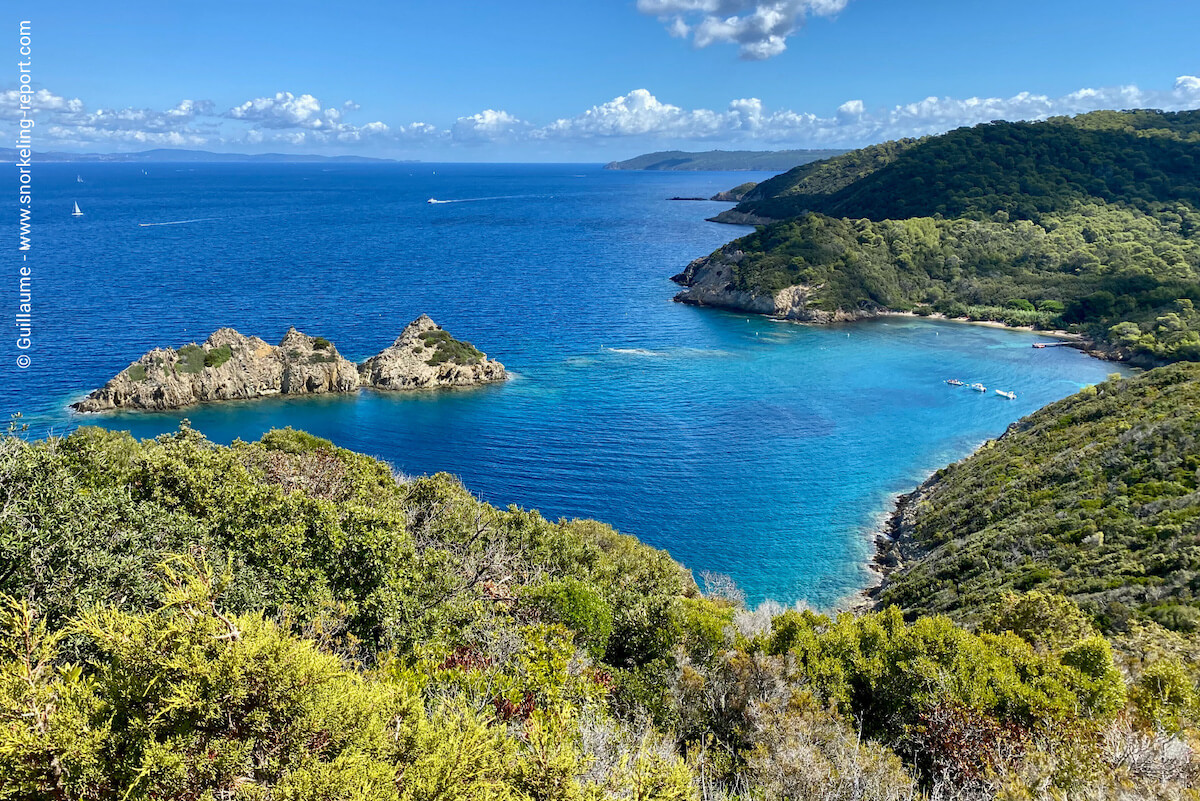 View of Plage de la Palud in Port Cros