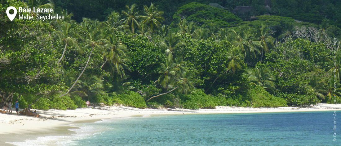 View of Baie Lazare beach, Seychelles