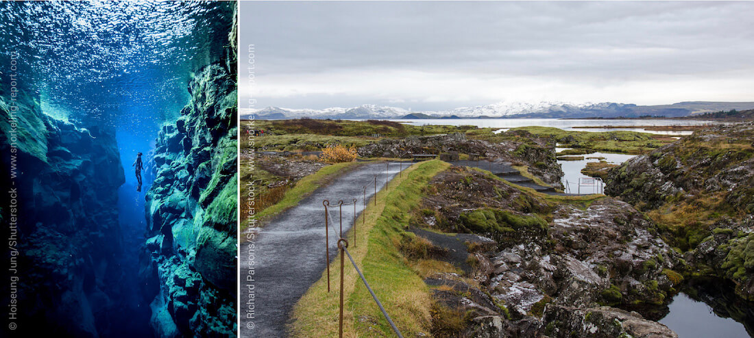 Snorkeling dans la faille de Silfra, Islande