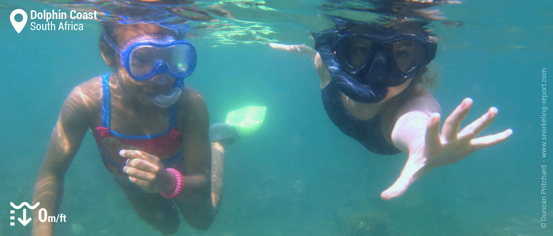 Kids snorkeling in a Tidal Pool, South Africa