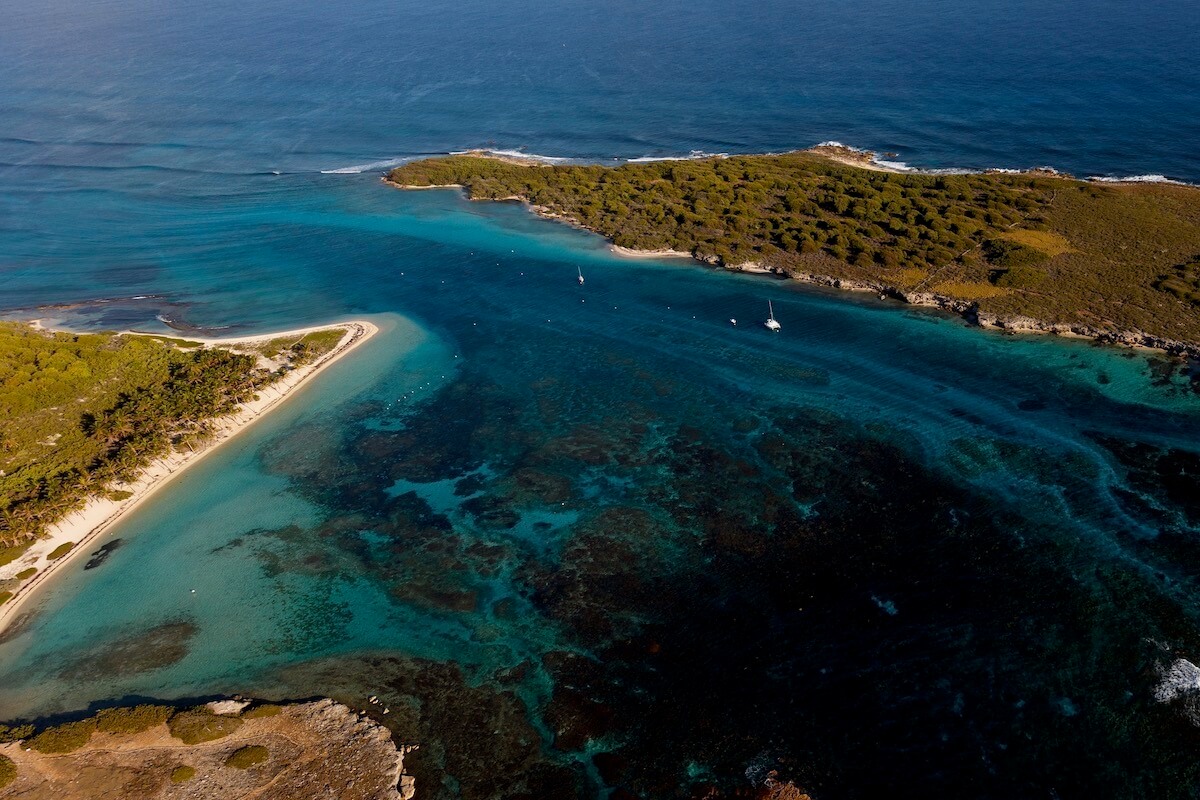 Aerial view of Petite Terre