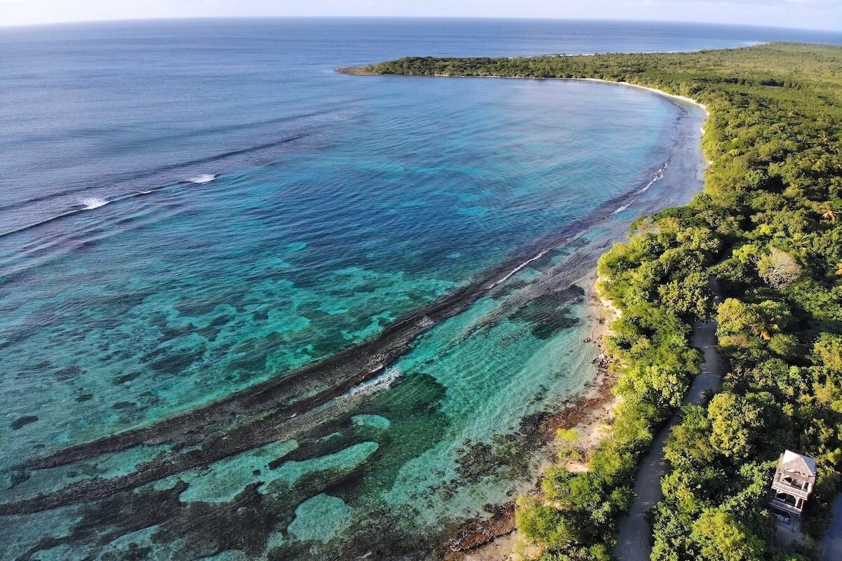 Aerial view of Plage du Souffleur