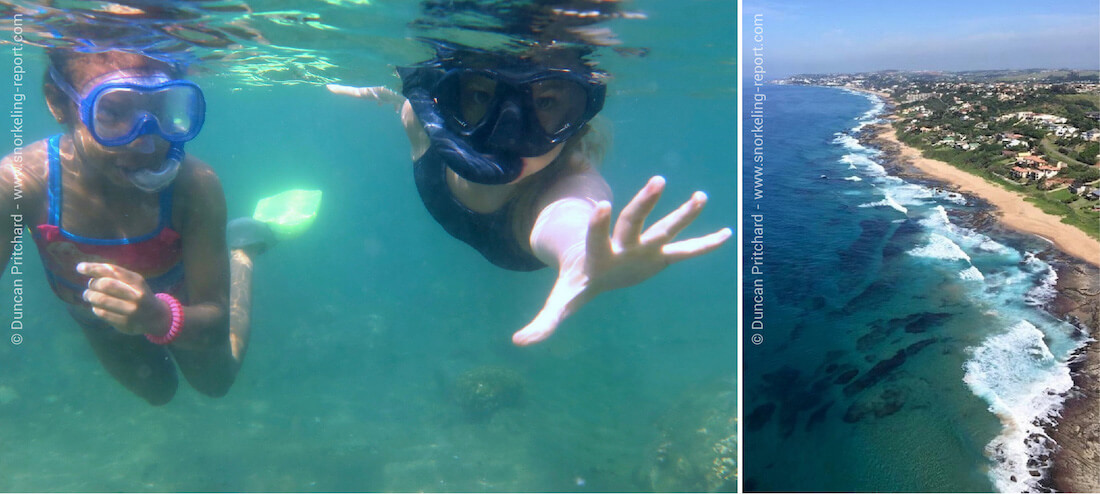 Snorkeling dans les Tidal Pools d'Afrique du Sud