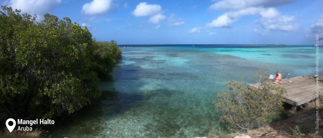 Vue sur le lagon de Mangel Halto, Aruba