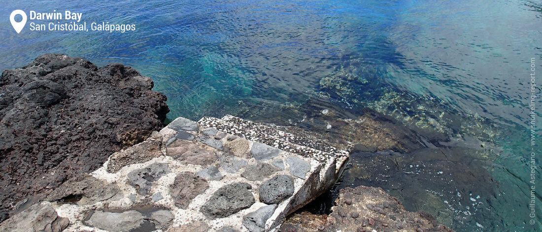 Darwin Bay snorkeling access, San Cristobal