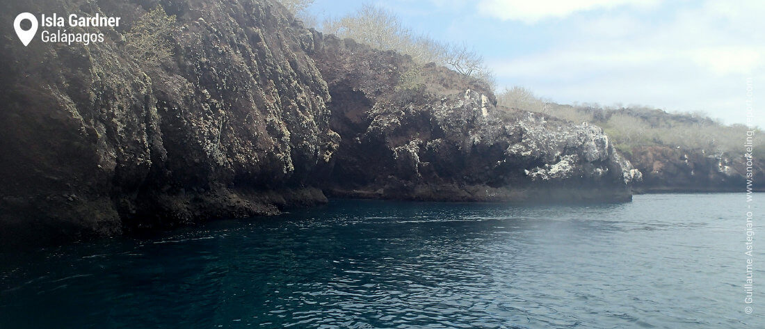 Le rivage d'Isla Gardner, Galapagos