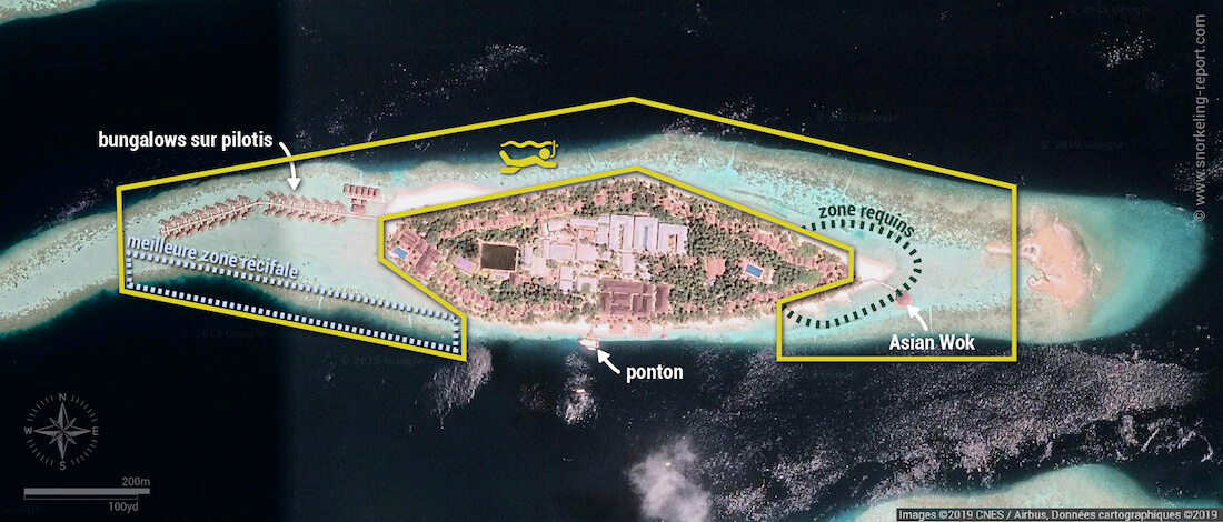 Carte snorkeling à Vilamendhoo, Maldives