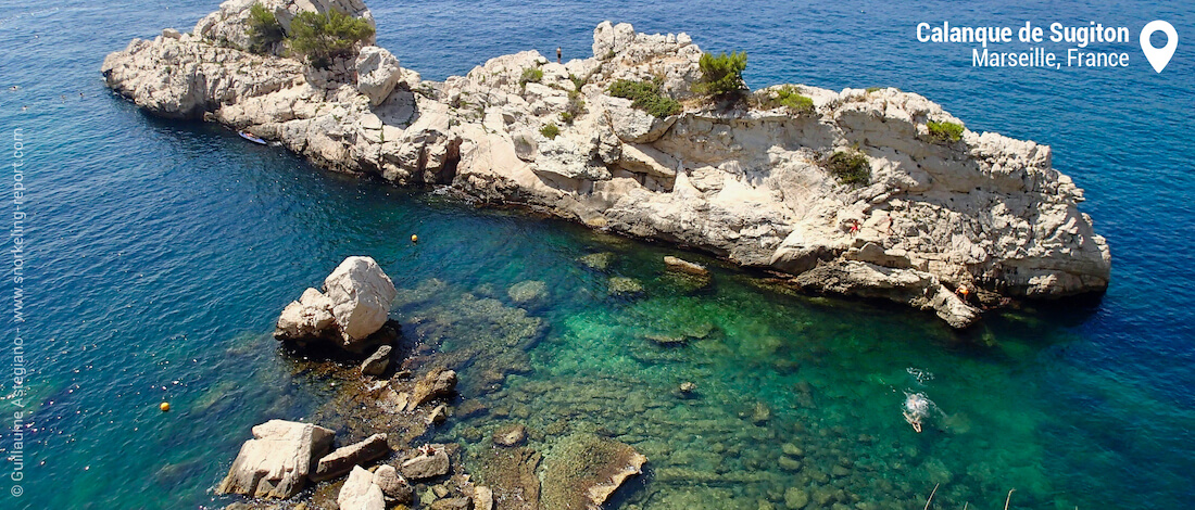 View of Calanque de Sugiton and Le Torpilleur