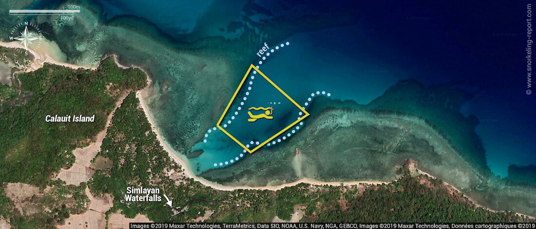 Calauit snorkeling map