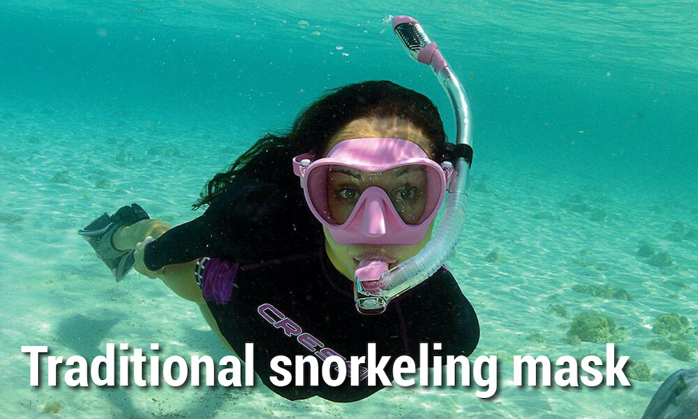 Traditional snorkeling mask