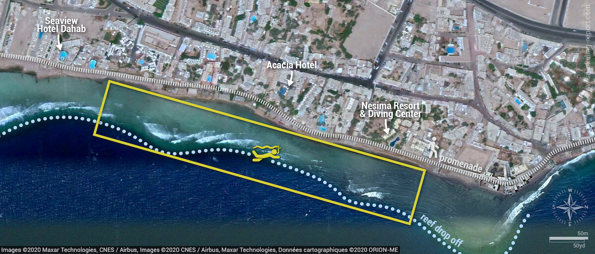 Mashraba snorkeling map, Dahab