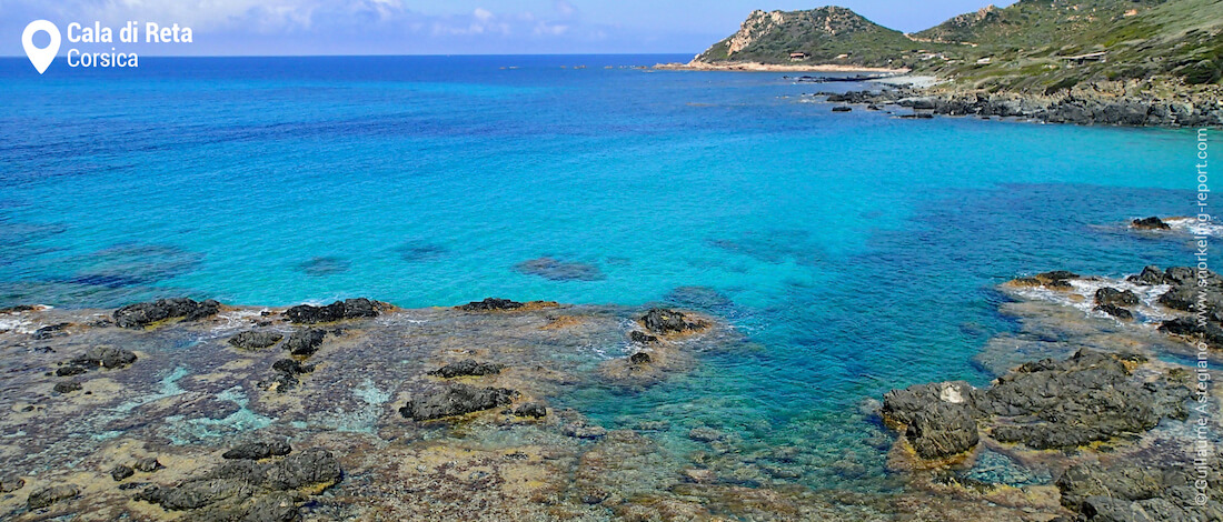 View of Cala di Reta snorkeling area