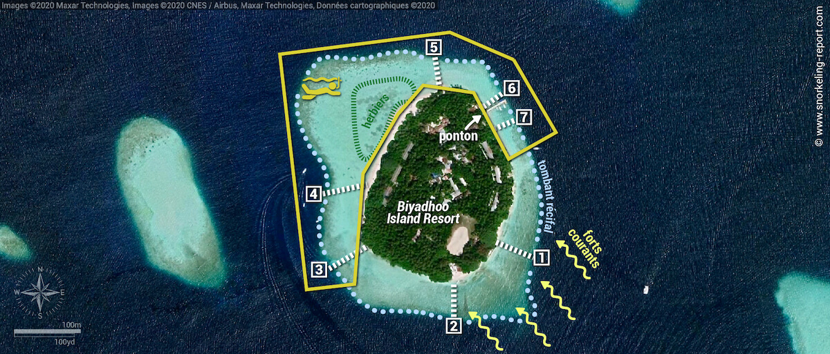 Carte snorkeling à Biyadhoo