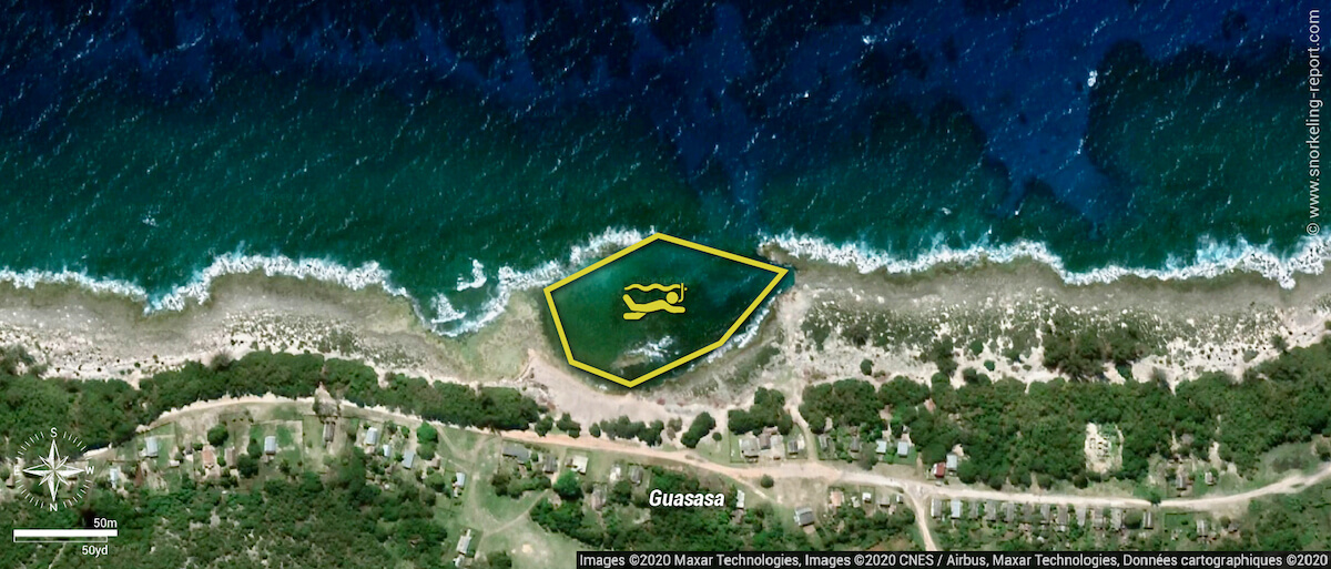 Guasasa snorkeling map