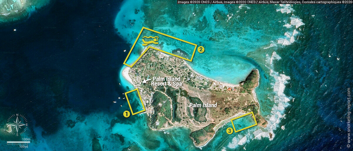 Palm Island snorkeling map