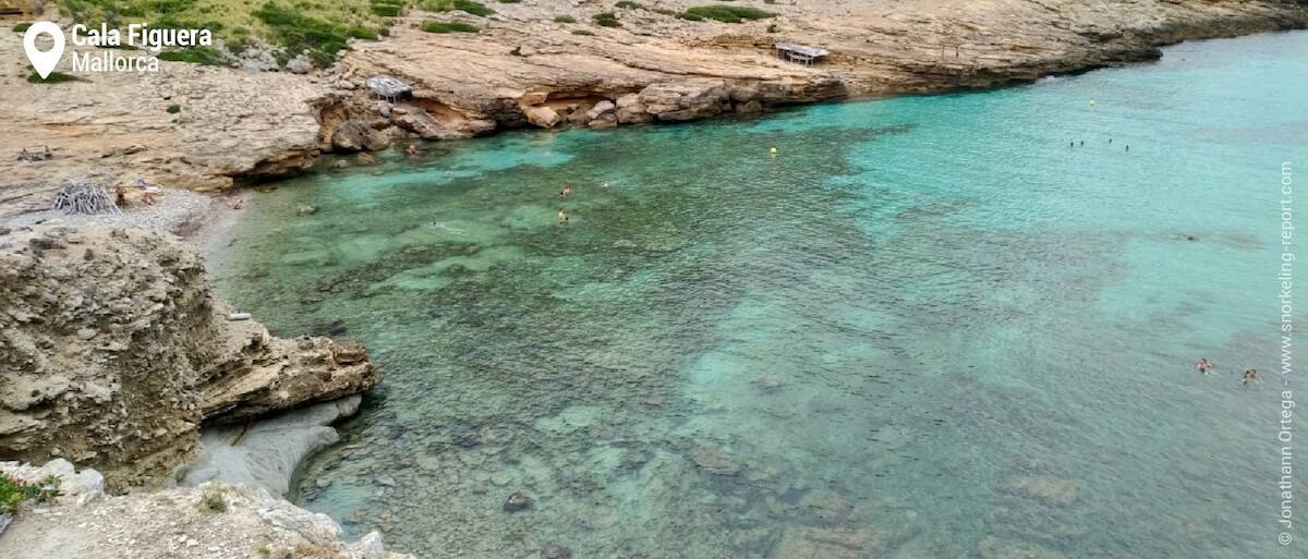 View of Cala Figuera snorkeling area