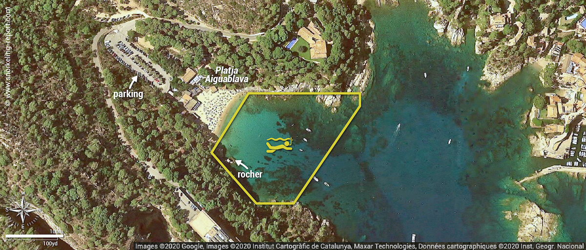 Carte snorkeling platja Aiguablava