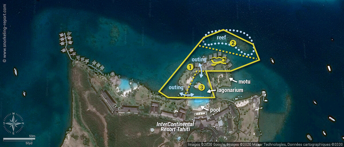 InterContinental Resort Tahiti snorkeling map