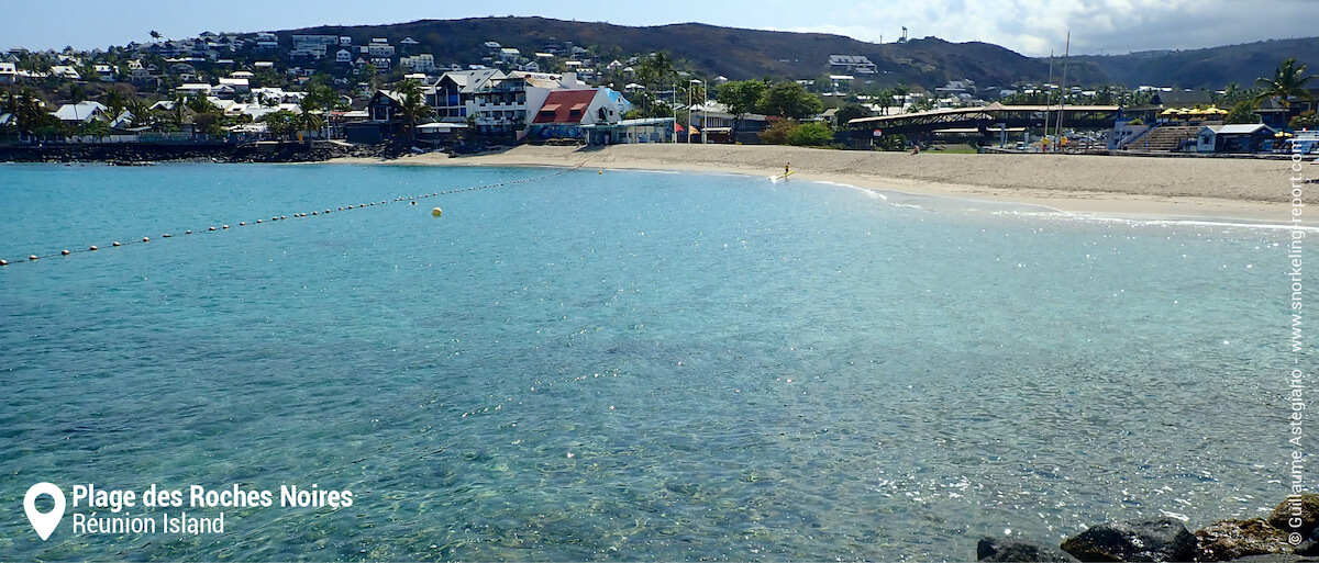 Roches Noires beach and snorkeling area