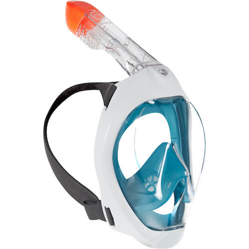 Single Lens Tidal Mask Clear Skirt & Tidal Dry Snorkel Set