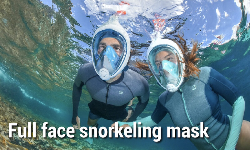 Full face snorkeling mask