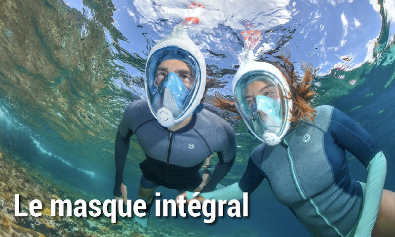 Masque snorkeling intégral