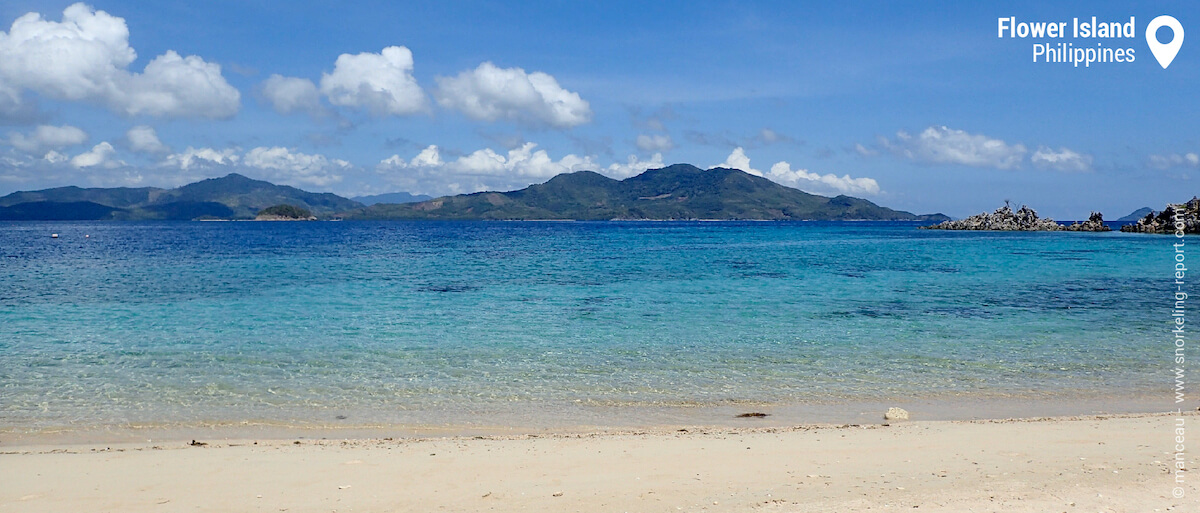 Flower Island Resort's beach and reef