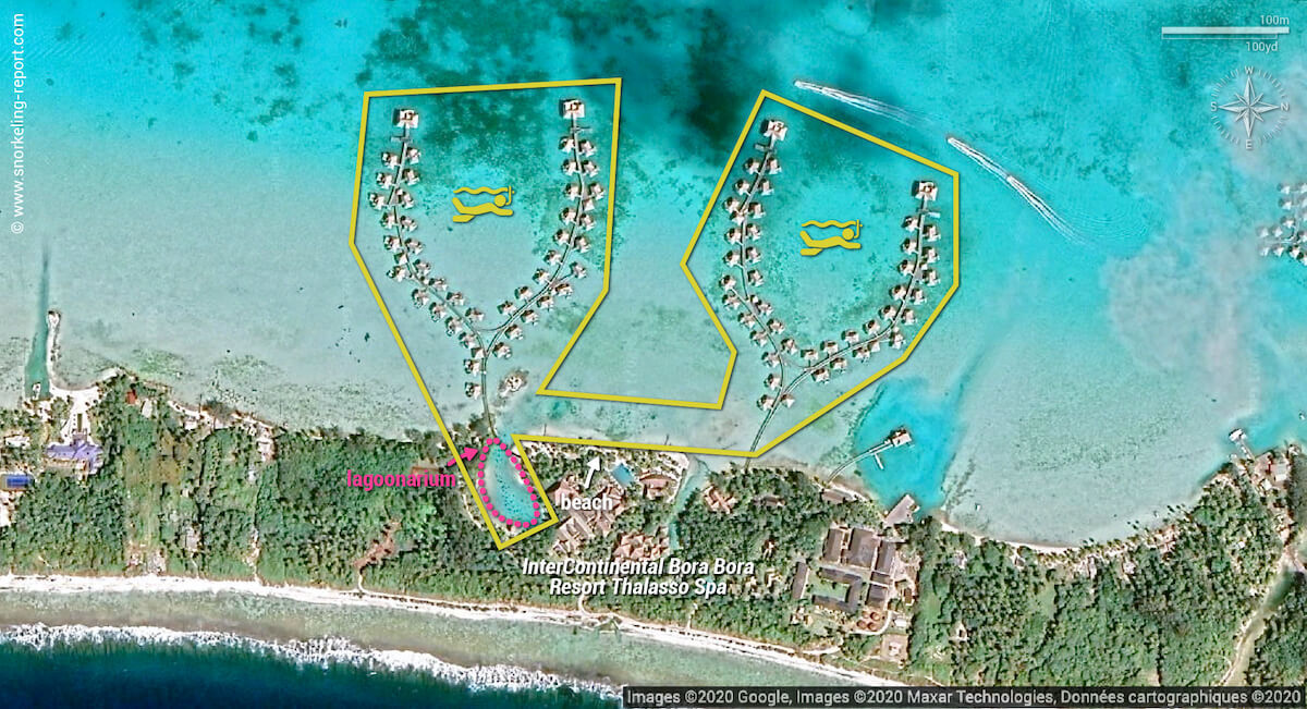 InterContinental Bora Bora Resort Thalasso Spa snorkeling map