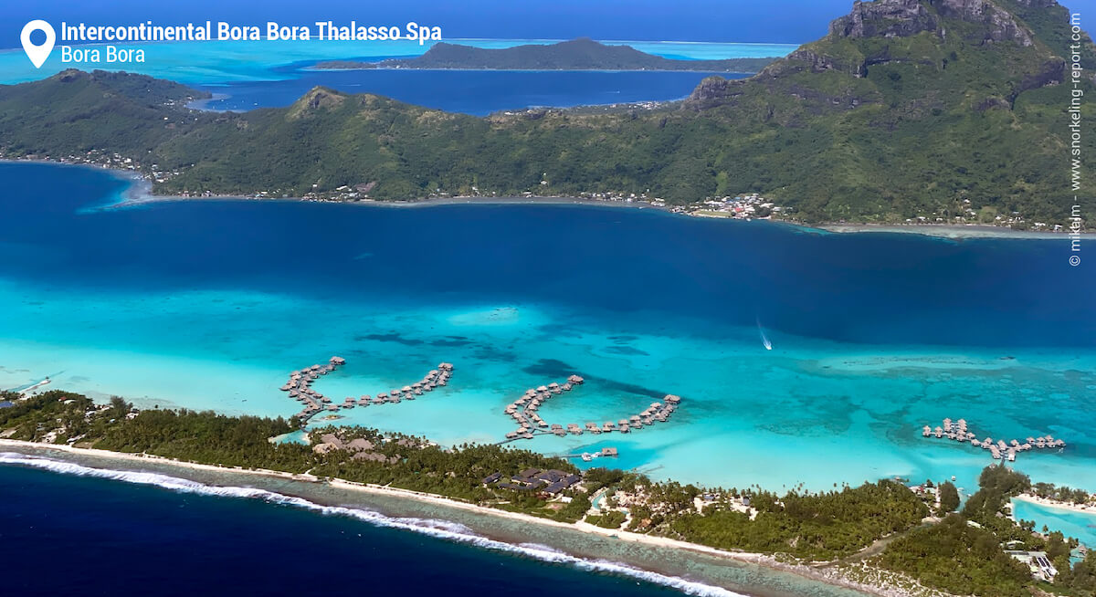 Aerial view of Intercontinental Bora Bora