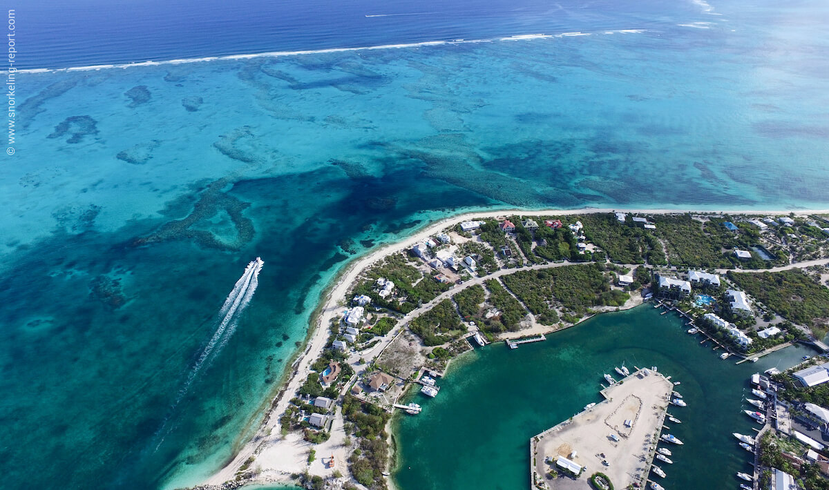 Aerial view of Smith's Reef, Turtle Cove