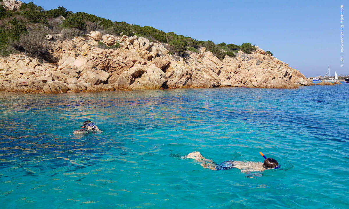 Snorkelers at La Maddalena archipelago
