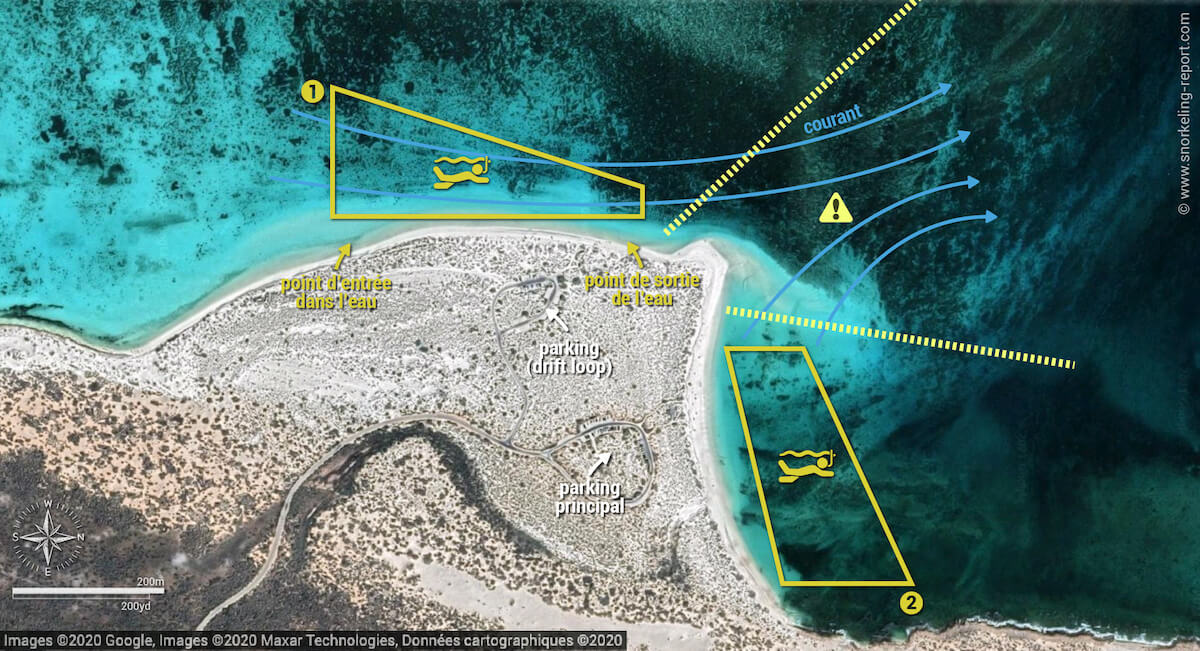 Carte snorkeling à Turquoise Bay, Australie