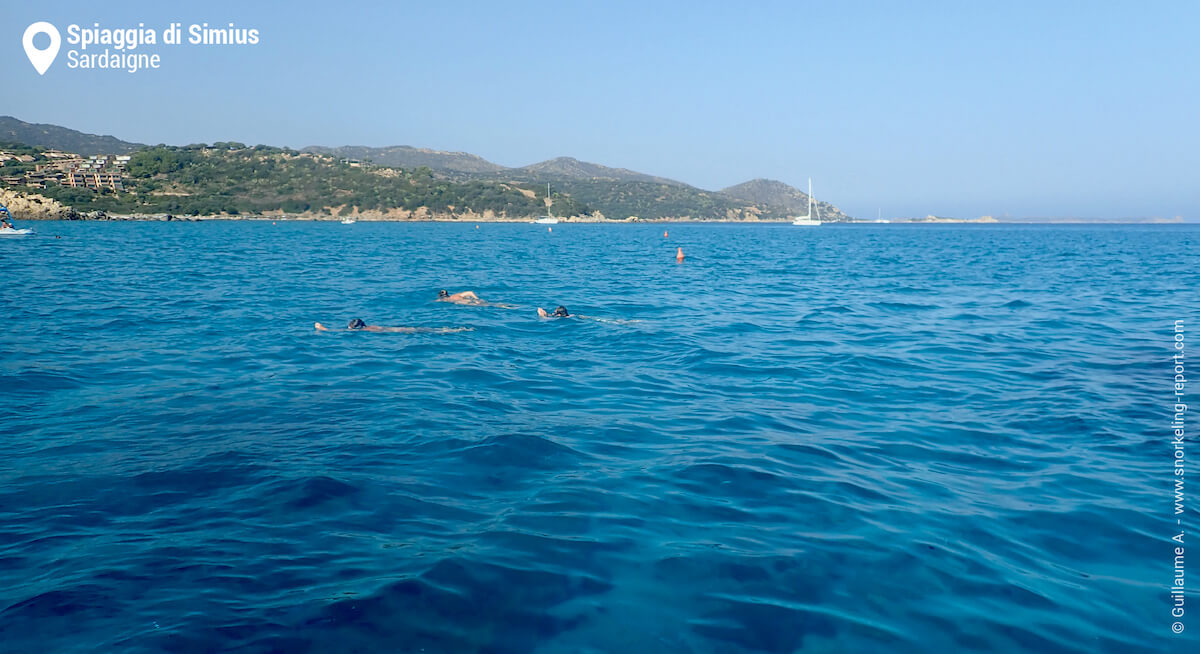 Zone de snorkeling de la plage de Simius