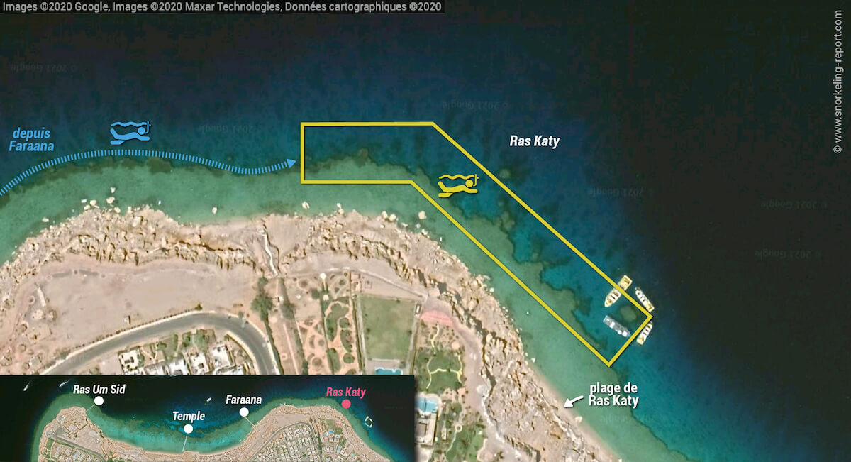 Carte snorkeling à Ras Katy, Sharm el-Sheikh