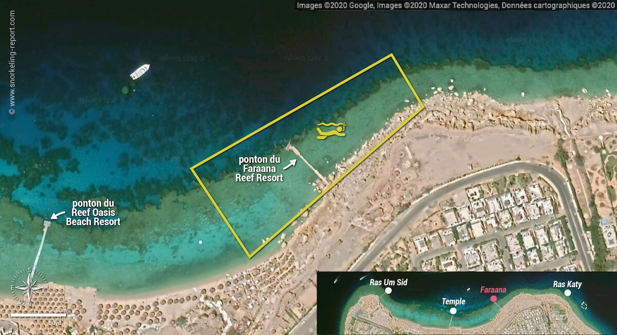 Carte snorkeling à Faraana Reef, Sharm el-Sheikh