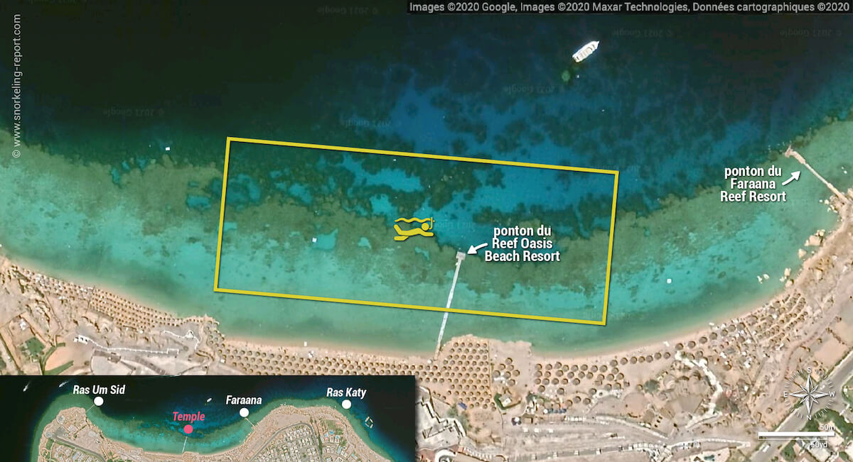 Carte snorkeling à Temple Reef, Sharm el-Sheikh