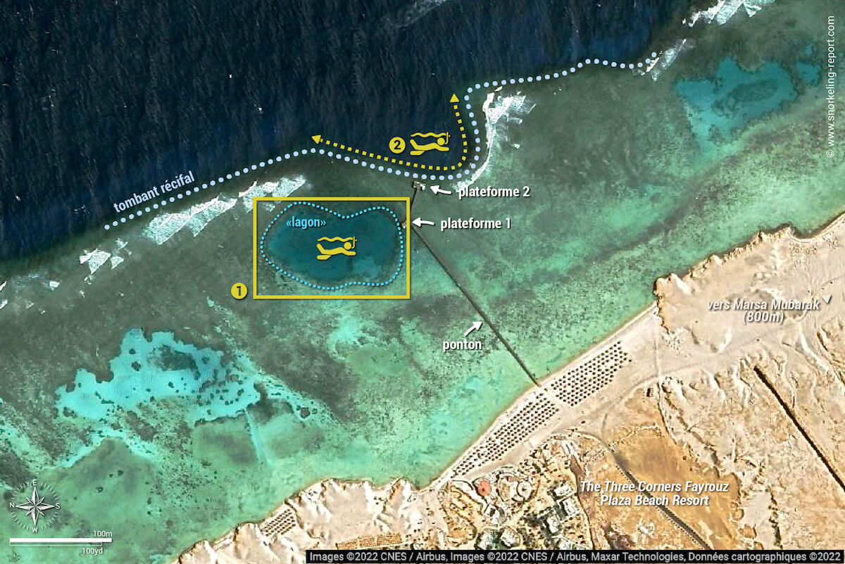 Carte snorkeling à Fayrouz Reef, Marsa Alam