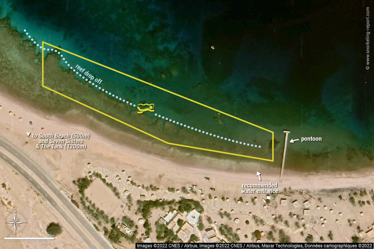 Japanese Garden snorkeling map, Aqaba