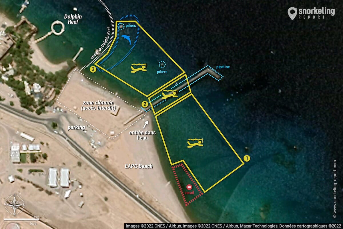 Carte snorkeling à EAPC Beach, Eilat