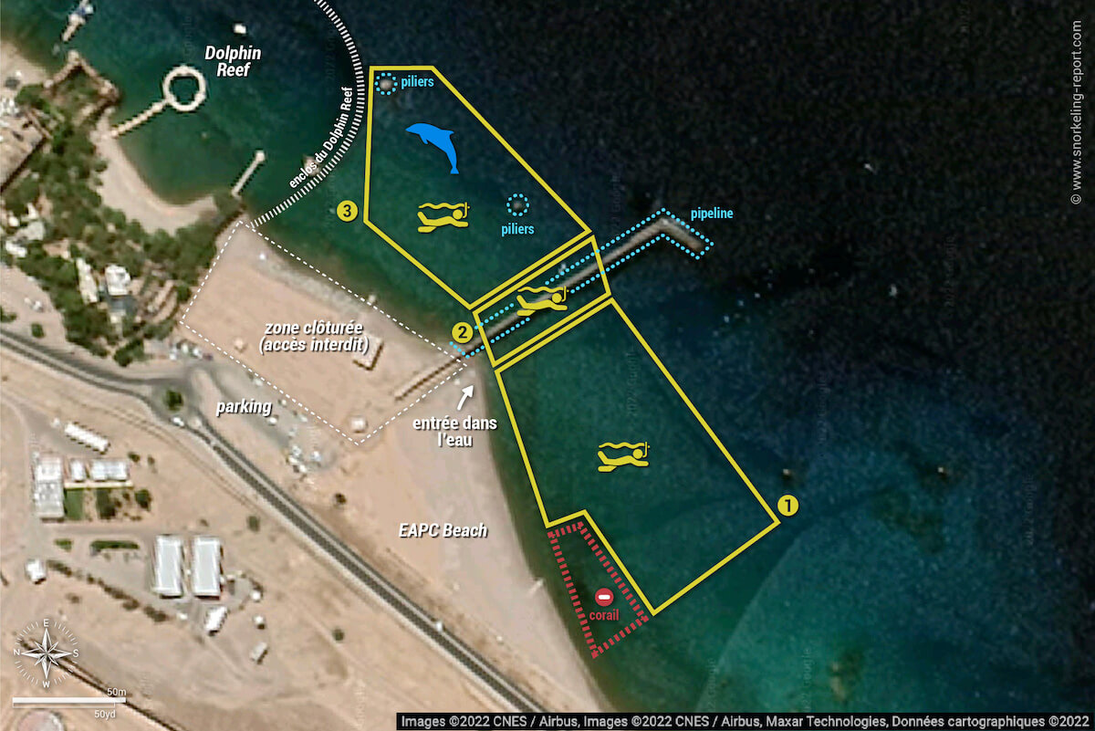 Carte snorkeling à EAPC Beach, Eilat