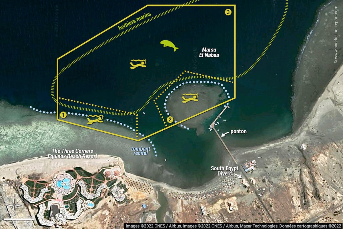Carte snorkeling à Marsa El Nabaa, Marsa Alam