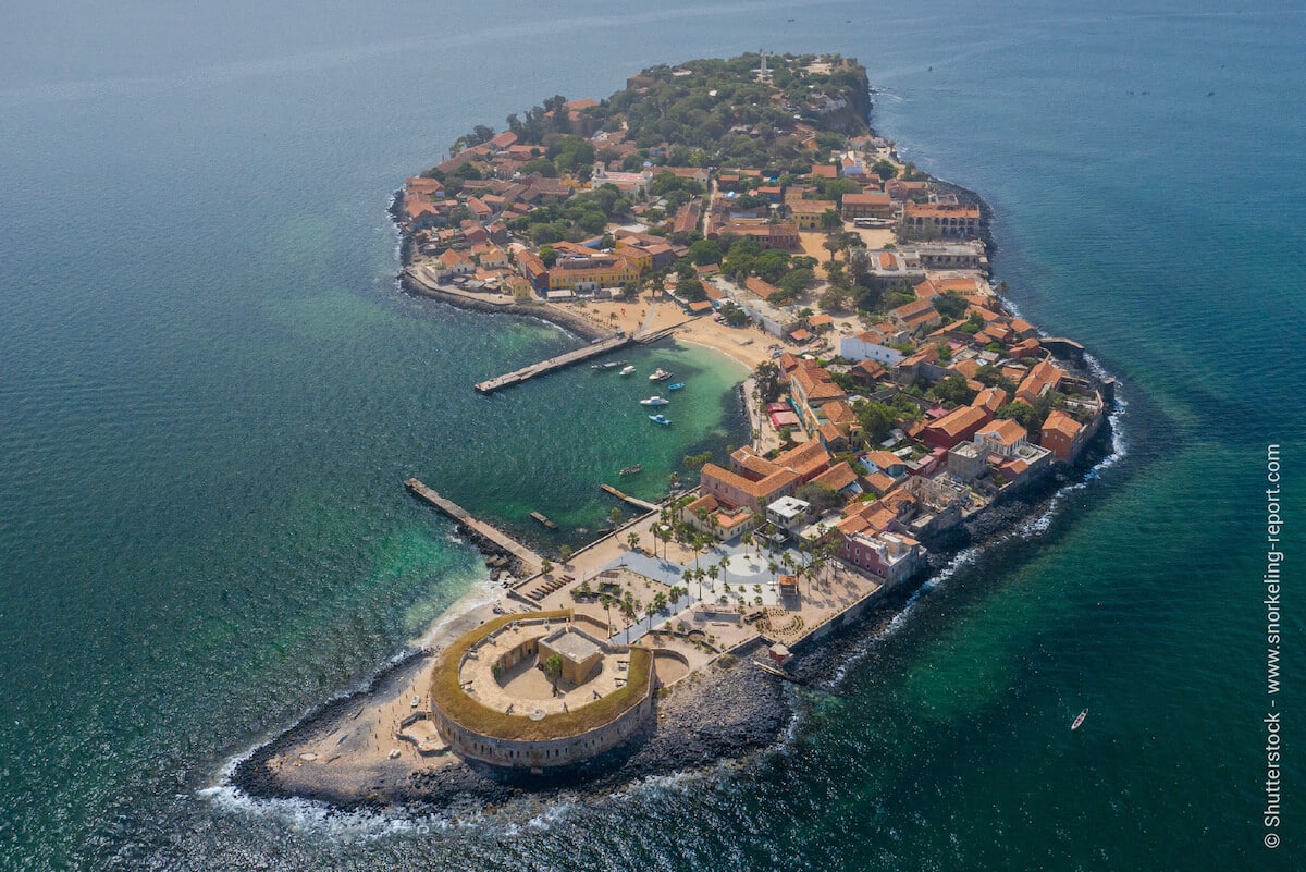 Aerial view of Gorée island