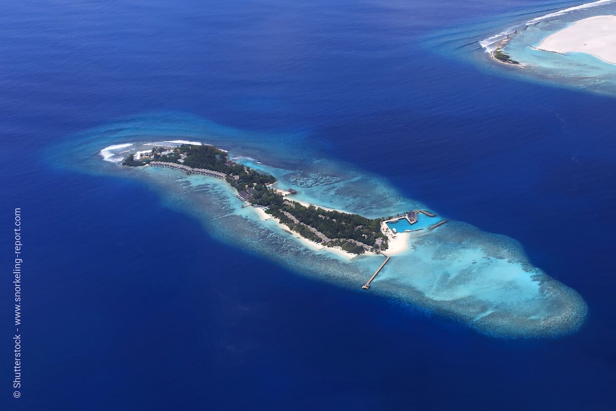 Aerial view of Helengeli Island